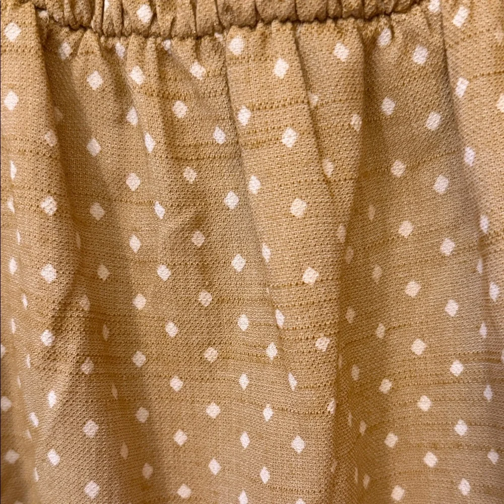 DownEast Long Sleeve Dress in Tan Polka Dot - Picture 2 of 3